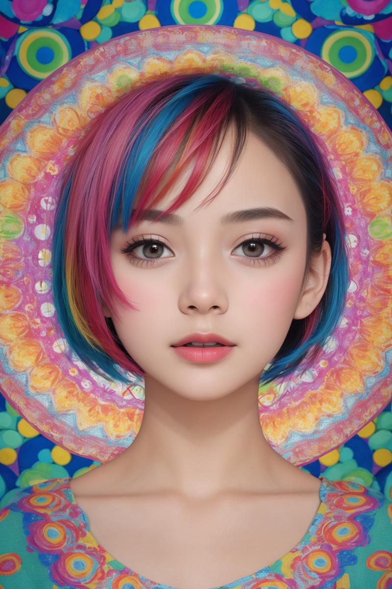 00944-1099741828-portrait of 1girl, Vibrant and cute, peering into a kaleidoscope, displaying an expression of awe and joy. Inside, vibrant geome.png